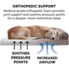 image:imageFurHaven Classic Sofa Orthopedic Dog Bed for Large Dogs with Orthopedic Egg Crate with a Solid Orthopedic Foam Base for Joint Support Removable Washable Cover Large Quilted Sofa Iron GrayDriftwood Brown