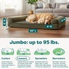 image:imageFurHaven Classic Sofa Orthopedic Dog Bed for Large Dogs with Orthopedic Egg Crate with a Solid Orthopedic Foam Base for Joint Support Removable Washable Cover Large Quilted Sofa Iron GrayDark Sage