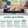 image:imageFurHaven Classic Sofa Orthopedic Dog Bed for Large Dogs with Orthopedic Egg Crate with a Solid Orthopedic Foam Base for Joint Support Removable Washable Cover Large Quilted Sofa Iron GrayNavy Blue