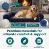 image:imageFurHaven Classic Sofa Orthopedic Dog Bed for Large Dogs with Orthopedic Egg Crate with a Solid Orthopedic Foam Base for Joint Support Removable Washable Cover Large Quilted Sofa Iron GrayNavy Blue