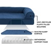 image:imageFurHaven Classic Sofa Orthopedic Dog Bed for Large Dogs with Orthopedic Egg Crate with a Solid Orthopedic Foam Base for Joint Support Removable Washable Cover Large Quilted Sofa Iron GrayNavy Blue