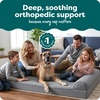 image:imageFurHaven Classic Sofa Orthopedic Dog Bed for Large Dogs with Orthopedic Egg Crate with a Solid Orthopedic Foam Base for Joint Support Removable Washable Cover Large Quilted Sofa Iron GraySilver Gray