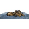 image:imageFurHaven Classic Sofa Orthopedic Dog Bed for Large Dogs with Orthopedic Egg Crate with a Solid Orthopedic Foam Base for Joint Support Removable Washable Cover Large Quilted Sofa Iron GrayHarbor Blue
