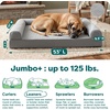 image:imageFurHaven Classic Sofa Orthopedic Dog Bed for Large Dogs with Orthopedic Egg Crate with a Solid Orthopedic Foam Base for Joint Support Removable Washable Cover Large Quilted Sofa Iron GraySilver Gray