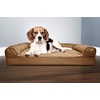 image:imageFurHaven Classic Sofa Orthopedic Dog Bed for Large Dogs with Orthopedic Egg Crate with a Solid Orthopedic Foam Base for Joint Support Removable Washable Cover Large Quilted Sofa Iron GrayToasted Brown