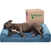 image:imageFurHaven Classic Sofa Orthopedic Dog Bed for Large Dogs with Orthopedic Egg Crate with a Solid Orthopedic Foam Base for Joint Support Removable Washable Cover Large Quilted Sofa Iron GrayHarbor Blue