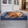 image:imageFurHaven Classic Sofa Orthopedic Dog Bed for Large Dogs with Orthopedic Egg Crate with a Solid Orthopedic Foam Base for Joint Support Removable Washable Cover Large Quilted Sofa Iron GrayNavy Blue
