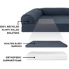 image:imageFurHaven Classic Sofa Orthopedic Dog Bed for Large Dogs with Orthopedic Egg Crate with a Solid Orthopedic Foam Base for Joint Support Removable Washable Cover Large Quilted Sofa Iron GrayIron Gray