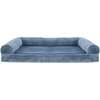 image:imageFurHaven Classic Sofa Orthopedic Dog Bed for Large Dogs with Orthopedic Egg Crate with a Solid Orthopedic Foam Base for Joint Support Removable Washable Cover Large Quilted Sofa Iron GrayHarbor Blue
