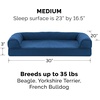 image:imageFurHaven Classic Sofa Orthopedic Dog Bed for Large Dogs with Orthopedic Egg Crate with a Solid Orthopedic Foam Base for Joint Support Removable Washable Cover Large Quilted Sofa Iron GrayNavy Blue