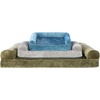 image:imageFurHaven Classic Sofa Orthopedic Dog Bed for Large Dogs with Orthopedic Egg Crate with a Solid Orthopedic Foam Base for Joint Support Removable Washable Cover Large Quilted Sofa Iron GraySmoke Gray
