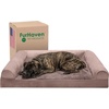 image:imageFurHaven Classic Sofa Orthopedic Dog Bed for Large Dogs with Orthopedic Egg Crate with a Solid Orthopedic Foam Base for Joint Support Removable Washable Cover Large Quilted Sofa Iron GrayDriftwood Brown