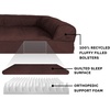 image:imageFurHaven Classic Sofa Orthopedic Dog Bed for Large Dogs with Orthopedic Egg Crate with a Solid Orthopedic Foam Base for Joint Support Removable Washable Cover Large Quilted Sofa Iron GrayCoffee