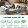 image:imageFurHaven Classic Sofa Orthopedic Dog Bed for Large Dogs with Orthopedic Egg Crate with a Solid Orthopedic Foam Base for Joint Support Removable Washable Cover Large Quilted Sofa Iron GraySmoke Gray