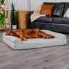 image:imageFurHaven Classic Sofa Orthopedic Dog Bed for Large Dogs with Orthopedic Egg Crate with a Solid Orthopedic Foam Base for Joint Support Removable Washable Cover Large Quilted Sofa Iron GraySilver Gray