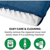 image:imageFurHaven Classic Sofa Orthopedic Dog Bed for Large Dogs with Orthopedic Egg Crate with a Solid Orthopedic Foam Base for Joint Support Removable Washable Cover Large Quilted Sofa Iron GrayNavy Blue