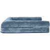 image:imageFurHaven Classic Sofa Orthopedic Dog Bed for Large Dogs with Orthopedic Egg Crate with a Solid Orthopedic Foam Base for Joint Support Removable Washable Cover Large Quilted Sofa Iron GrayHarbor Blue