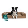 image:imageFurHaven Classic Sofa Orthopedic Dog Bed for Large Dogs with Orthopedic Egg Crate with a Solid Orthopedic Foam Base for Joint Support Removable Washable Cover Large Quilted Sofa Iron GrayToasted Brown