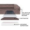 image:imageFurHaven Classic Sofa Orthopedic Dog Bed for Large Dogs with Orthopedic Egg Crate with a Solid Orthopedic Foam Base for Joint Support Removable Washable Cover Large Quilted Sofa Iron GrayDriftwood Brown