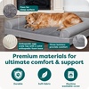 image:imageFurHaven Classic Sofa Orthopedic Dog Bed for Large Dogs with Orthopedic Egg Crate with a Solid Orthopedic Foam Base for Joint Support Removable Washable Cover Large Quilted Sofa Iron GrayDark Sage