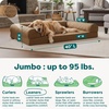 image:imageFurHaven Classic Sofa Orthopedic Dog Bed for Large Dogs with Orthopedic Egg Crate with a Solid Orthopedic Foam Base for Joint Support Removable Washable Cover Large Quilted Sofa Iron GrayToasted Brown