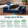 image:imageFurHaven Classic Sofa Orthopedic Dog Bed for Large Dogs with Orthopedic Egg Crate with a Solid Orthopedic Foam Base for Joint Support Removable Washable Cover Large Quilted Sofa Iron GrayNavy Blue
