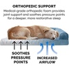 image:imageFurHaven Classic Sofa Orthopedic Dog Bed for Large Dogs with Orthopedic Egg Crate with a Solid Orthopedic Foam Base for Joint Support Removable Washable Cover Large Quilted Sofa Iron GrayHarbor Blue