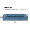 image:imageFurHaven Classic Sofa Orthopedic Dog Bed for Large Dogs with Orthopedic Egg Crate with a Solid Orthopedic Foam Base for Joint Support Removable Washable Cover Large Quilted Sofa Iron GrayHarbor Blue