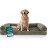 image:imageFurHaven Classic Sofa Orthopedic Dog Bed for Large Dogs with Orthopedic Egg Crate with a Solid Orthopedic Foam Base for Joint Support Removable Washable Cover Large Quilted Sofa Iron GrayDark Sage