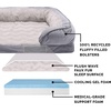 image:imageFurHaven Cooling Gel Dog Bed for Large Dogs Perfect Comfort Sofa Bed with Cool GelTop Foam with a Solid Orthopedic Foam Base for Joint Support Washable Cover Jumbo XL Plush amp Velvet Granite GrayDino Toy  Granite Gray