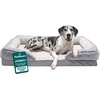 image:imageFurHaven Cooling Gel Dog Bed for Large Dogs Perfect Comfort Sofa Bed with Cool GelTop Foam with a Solid Orthopedic Foam Base for Joint Support Washable Cover Jumbo XL Plush amp Velvet Granite GrayGranite Gray