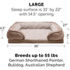 image:imageFurHaven Cooling Gel Dog Bed for Large Dogs Perfect Comfort Sofa Bed with Cool GelTop Foam with a Solid Orthopedic Foam Base for Joint Support Washable Cover Jumbo XL Plush amp Velvet Granite GrayBrownstone