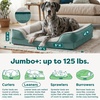image:imageFurHaven Cooling Gel Dog Bed for Large Dogs Perfect Comfort Sofa Bed with Cool GelTop Foam with a Solid Orthopedic Foam Base for Joint Support Washable Cover Jumbo XL Plush amp Velvet Granite GrayCeladon Green