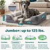 image:imageFurHaven Cooling Gel Dog Bed for Large Dogs Perfect Comfort Sofa Bed with Cool GelTop Foam with a Solid Orthopedic Foam Base for Joint Support Washable Cover Jumbo XL Plush amp Velvet Granite GrayGranite Gray