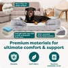 image:imageFurHaven Cooling Gel Dog Bed for Large Dogs Perfect Comfort Sofa Bed with Cool GelTop Foam with a Solid Orthopedic Foam Base for Joint Support Washable Cover Jumbo XL Plush amp Velvet Granite GrayGranite Gray