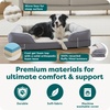 image:imageFurHaven Cooling Gel Dog Bed for Large Dogs Perfect Comfort Sofa Bed with Cool GelTop Foam with a Solid Orthopedic Foam Base for Joint Support Washable Cover Jumbo XL Plush amp Velvet Granite GrayGranite Gray
