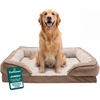 image:imageFurHaven Cooling Gel Dog Bed for Large Dogs Perfect Comfort Sofa Bed with Cool GelTop Foam with a Solid Orthopedic Foam Base for Joint Support Washable Cover Jumbo XL Plush amp Velvet Granite GrayBrownstone