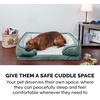 image:imageFurHaven Cooling Gel Dog Bed for Large Dogs Perfect Comfort Sofa Bed with Cool GelTop Foam with a Solid Orthopedic Foam Base for Joint Support Washable Cover Jumbo XL Plush amp Velvet Granite GrayCeladon Green
