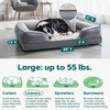 image:imageFurHaven Cooling Gel Dog Bed for Large Dogs Perfect Comfort Sofa Bed with Cool GelTop Foam with a Solid Orthopedic Foam Base for Joint Support Washable Cover Jumbo XL Plush amp Velvet Granite GrayGranite Gray