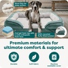 image:imageFurHaven Cooling Gel Dog Bed for Large Dogs Perfect Comfort Sofa Bed with Cool GelTop Foam with a Solid Orthopedic Foam Base for Joint Support Washable Cover Jumbo XL Plush amp Velvet Granite GrayCeladon Green