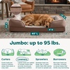 image:imageFurHaven Cooling Gel Dog Bed for Large Dogs Perfect Comfort Sofa Bed with Cool GelTop Foam with a Solid Orthopedic Foam Base for Joint Support Washable Cover Jumbo XL Plush amp Velvet Granite GrayBrownstone
