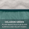 image:imageFurHaven Cooling Gel Dog Bed for Large Dogs Perfect Comfort Sofa Bed with Cool GelTop Foam with a Solid Orthopedic Foam Base for Joint Support Washable Cover Jumbo XL Plush amp Velvet Granite GrayCeladon Green