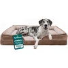 image:imageFurHaven Cooling Gel Dog Bed for Large Dogs Perfect Comfort Sofa Bed with Cool GelTop Foam with a Solid Orthopedic Foam Base for Joint Support Washable Cover Jumbo XL Plush amp Velvet Granite GrayBrownstone