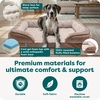 image:imageFurHaven Cooling Gel Dog Bed for Large Dogs Perfect Comfort Sofa Bed with Cool GelTop Foam with a Solid Orthopedic Foam Base for Joint Support Washable Cover Jumbo XL Plush amp Velvet Granite GrayBrownstone