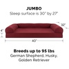 image:imageFurHaven Dog Bed Cover Replacement SofaStyle Design with Soft Quilted Sleep Surface for Cozy Comfort Machine Washable Jumbo Plus XXL Quilted Fabric Navy BlueWine Red