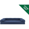 image:imageFurHaven Dog Bed Cover Replacement SofaStyle Design with Soft Quilted Sleep Surface for Cozy Comfort Machine Washable Jumbo Plus XXL Quilted Fabric Navy BlueNavy