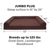 image:imageFurHaven Dog Bed Cover Replacement SofaStyle Design with Soft Quilted Sleep Surface for Cozy Comfort Machine Washable Jumbo Plus XXL Quilted Fabric Navy BlueCoffee