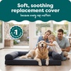 image:imageFurHaven Dog Bed Cover Replacement SofaStyle Design with Soft Quilted Sleep Surface for Cozy Comfort Machine Washable Jumbo Plus XXL Quilted Fabric Navy BlueIron Gray