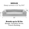 image:imageFurHaven Dog Bed Cover Replacement SofaStyle Design with Soft Quilted Sleep Surface for Cozy Comfort Machine Washable Jumbo Plus XXL Quilted Fabric Navy BlueSilver Gray