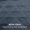 image:imageFurHaven Dog Bed Cover Replacement SofaStyle Design with Soft Quilted Sleep Surface for Cozy Comfort Machine Washable Jumbo Plus XXL Quilted Fabric Navy BlueIron Gray